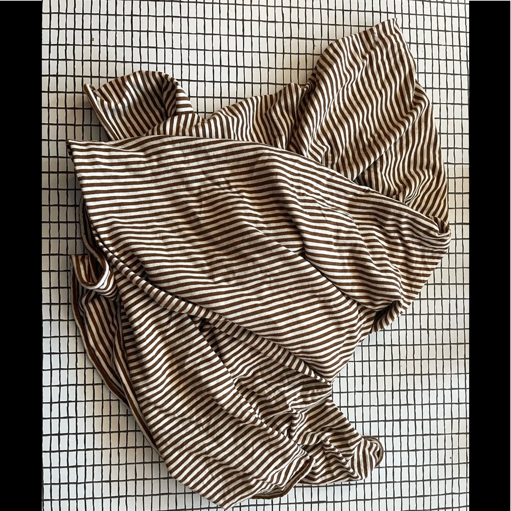 American Apparel brown and cream circle scarf